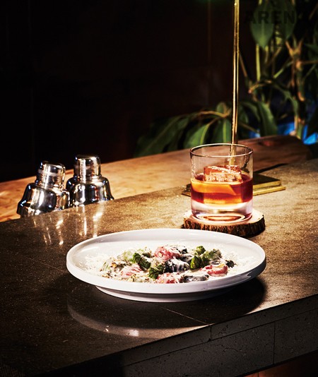 세 가지 색 크림 뇨끼 + 네그로니