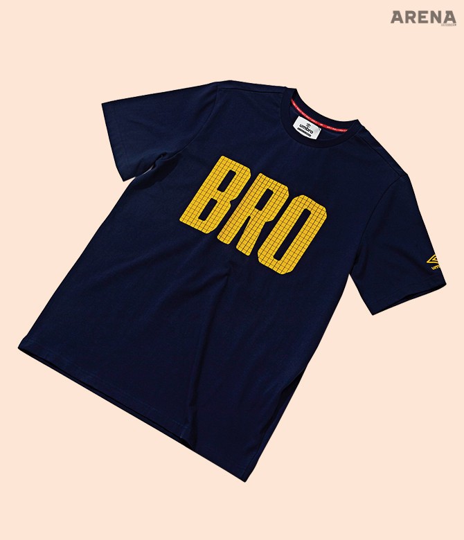 브랜드 이름을 패러디한 레터링 프린트 티셔츠 5만9천원 엄브로 제품.