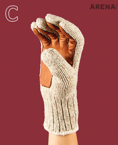 C 가죽을 덧댄 니트 장갑 5만4천원 폭스 리버 밀스 by 바버샵 제품. 