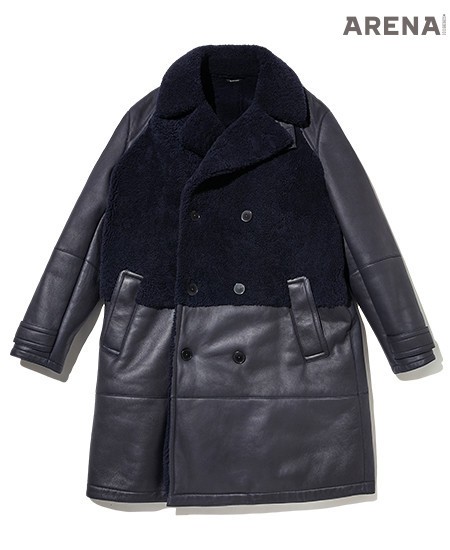 메리노 양털로 만든 더블브레스트 무통 코트 가격미정 에르메스 제품. 