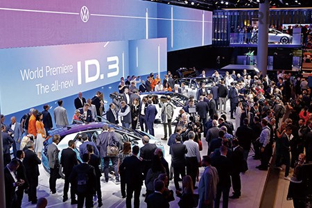 폭스바겐 ID.3 공개 현장.
