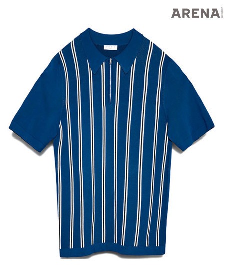 SANDRO HOMME
짙은 파란색이 눈길을 끄는 집업 폴로 셔츠
30만9천원 산드로 옴므 제품.