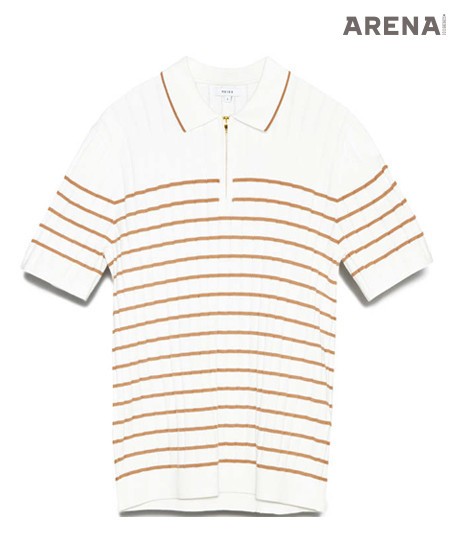 REISS
집업 디테일을 더한 줄무늬 니트 폴로 셔츠
18만5천원 리스 제품.