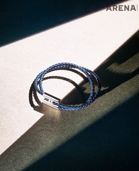 투니스 트레쎄 가죽 팔찌 에르메스 제품.