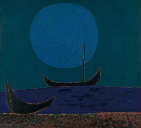 김환기 ‘달밤’ 1951, 하드보드에 유채, 50×50cm, 개인 소장
ⓒ (재)환기재단·환기미술관.