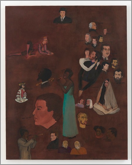 Amados, September
1969, oil on canvas,
91.4×72.4cm, courtesy
Cecilia Vicuna and
Lehmann Maupin, New
York, Hong Kong, Seoul,
and London.