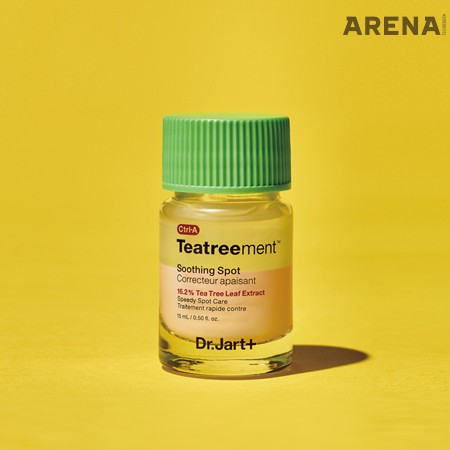 티트리 베이스와 핑크색 칼라민 파우더 층으로 나뉘어 있어 가라앉은 칼라민 파우더를 고민 부위에 톡톡 올려주면 효과적인 컨트롤 에이 티트리먼트 수딩 스팟 15mL 2만원 닥터자르트 제품.
