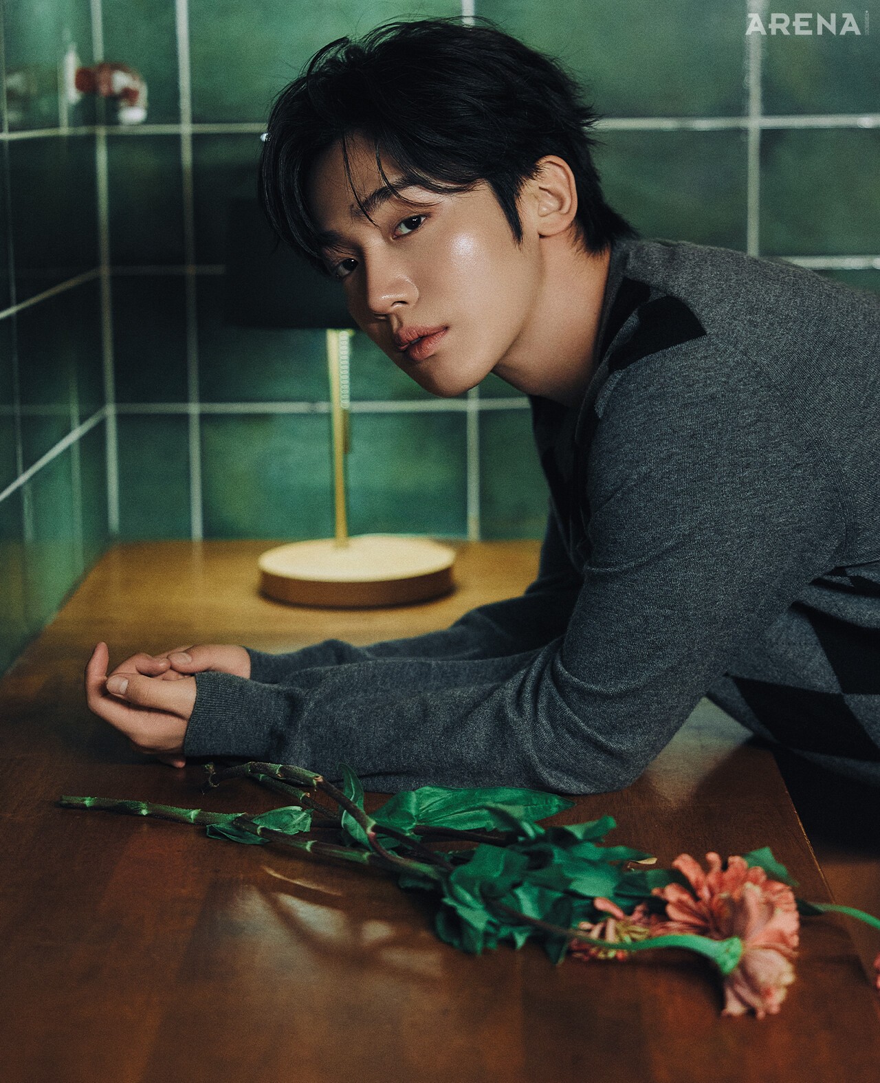 아가일 니트 톱 페라가모 제품.